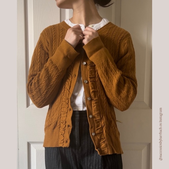 VINTAGE Cable Knit Sweater Cardigan by Eddie Bauer, Women’s size L - Picture 6 of 6